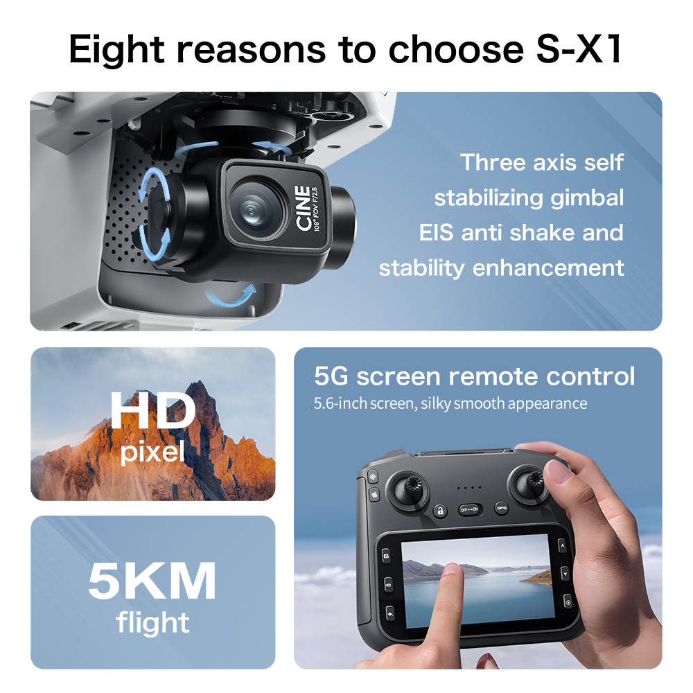 Drone Original S-X1 8K HD Prof - Drone Photogrammetry avaliação e preço