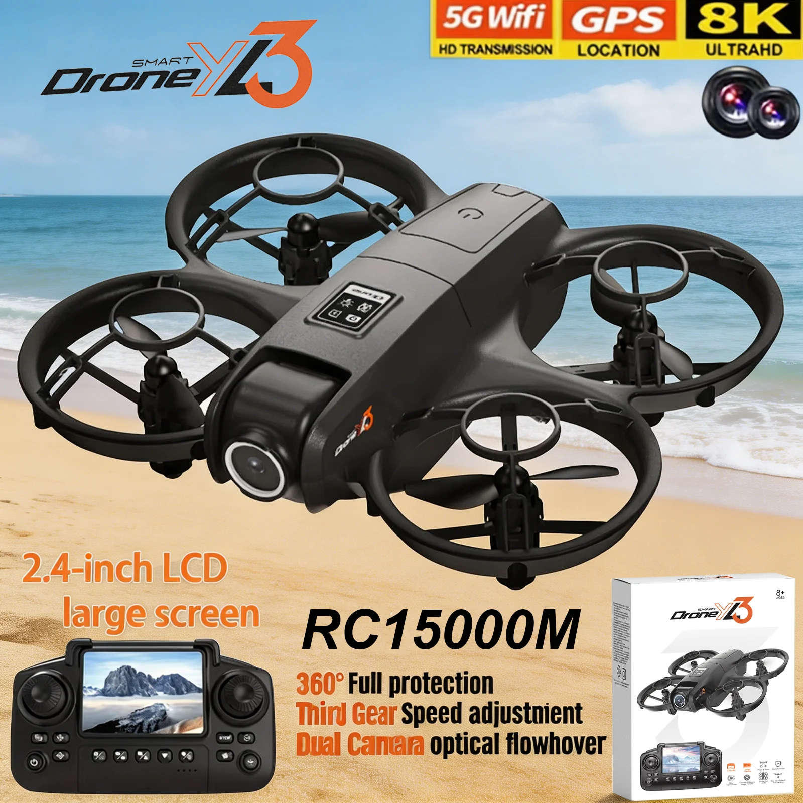 Novo Drone RC YL3 8K 1080P com - Drone Photogrammetry avaliação e preço