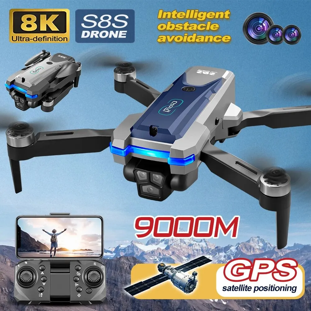 Dobrável RC S8S GPS Drone, 5G  - Drone Cinematic avaliação e preço